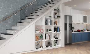 8 Bookshelf Under Stairs Designs For