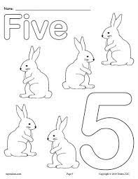 Numbers from 1 to 5 with animals. Numbers 1 10 Coloring Pages Coloring Home