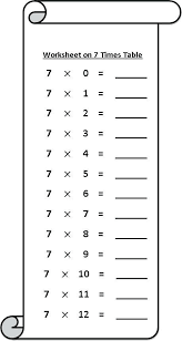 Multiplication Worksheets 7 Charleskalajian Com