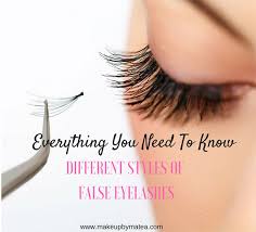 the diffe styles of false eyelashes