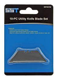 10pc utility knife replacement blade set