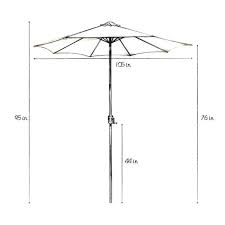 Maypex 9 Ft Steel Market Crank And Tilt Round Solar Light Patio Umbrella In Black And White Stripe