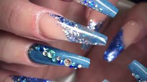 A newbie to acrylic nails? Navy Blue Long Ballerina Coffin Nails Acrylic Nails Not Polish Youtube