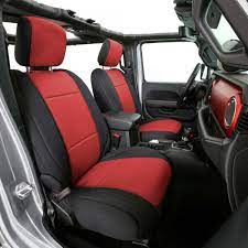 Neoprene Seat Covers Set Red Smittybilt