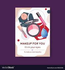 poster template with makeup concept