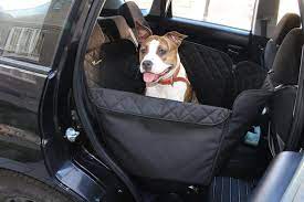 Black Dog Car Seat Cover On 1 2 Rear