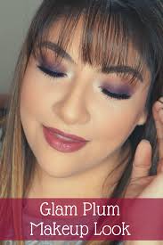 plum makeup look beauty with lily