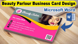 beauty parlor business card design in