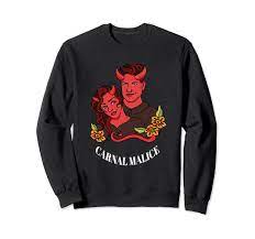 Amazon.com: Carnal Malice Retro Funny Devils Designs Present Sweatshirt :  Clothing, Shoes & Jewelry