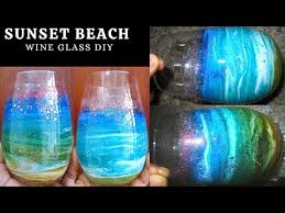 Sunset Beach Wine Glass Diy