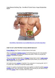 So, with all that in mind, how much protein should you eat if you want to maximize muscle growth? Vegan Muscle Building Tips How Much Protein Does A Vegan Bodybuilder Need By Anti Aging Beauty Personal Care Issuu