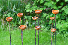 Rusty Garden Ornaments Rain Catcher