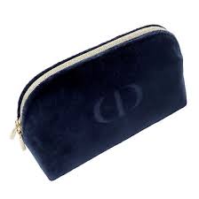 dior cosmetic makeup bag blue velvet