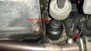 engine oil drain plug and filter