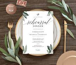 You are most cordially invited to be our guest at. Rehearsal Dinner Invitation Template Creative Wedding Templates Creative Market