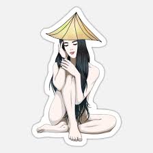 Sexy Girl nackte Frau Geisha Asien China Hot Girl' Sticker | Spreadshirt