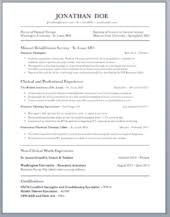 Physical Therapist Resume Example Template