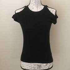 Pam Gela Cold Shoulder Black Top Size P Xs Ebay