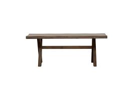 alston x shaped dining bench knotty