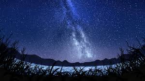 anime night sky starry stars scenery