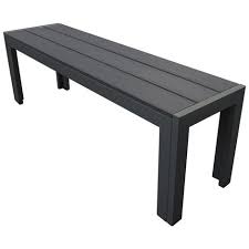 Graphite Garden Bench Seat With Metal