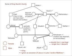 Some Of King Davids Family Chart Showing Relationships Am
