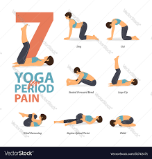 infographic yoga poses for period pain