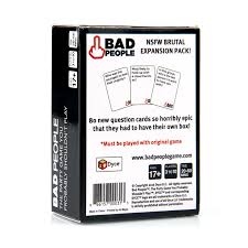 Check spelling or type a new query. Wholesale Bad People Nsfw Brutal Expansion Pack 80 New Question Cards
