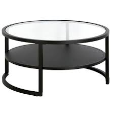 Glass Round Coffee Table With Shelf