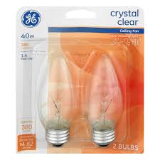 Ge Ceiling Fan Light Bulb Crystal Clear