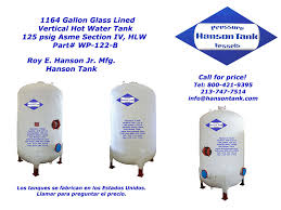 Wp122b Asme Glass Lined Hot Water Tank