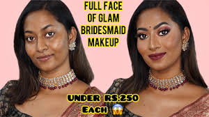 full glam bridesmaid makeup under rs