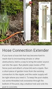 Gilmour's hose bib extender has you covered! Hose Connection Extender Per The Family Handyman Magazine Backyard Front Yard Outdoor Projects