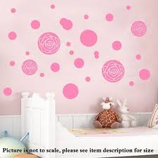 Large Polka Dot Wall Stickers Rose