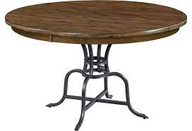 Large, extendable dining room tables will seat a whole dinner party, while compact kitchen tables will fit into small apartment spaces. The Nook 54 Round Solid Wood Dining Table With Rustic Metal Base Stoney Creek Furniture Kitchen Tables