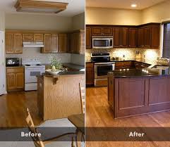 before after kitchen refacing remodel