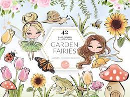 Garden Fairy Clipart Flower Fairies