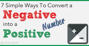 convert negative number into positive