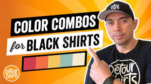 best color palettes for black shirts on