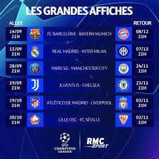 Match Ligue Des Champions - Ligue des champions: le calendrier complet des matchs du PSG et de Lille en  phase de poules