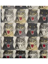 gucci tiger face print wallpaper farfetch
