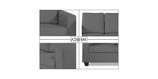 russell fabric 3 seater sofa in