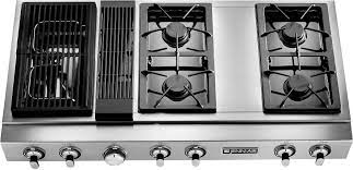 These controls are intuitive, and can be set with just a swipe or tap. Jennair Jgd8348cdp 48 Inch Pro Style Gas Downdraft Cooktop With E Ven Heat Grill Assembly And 2 Two Burner Modules Stainless Steel