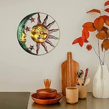 Metal Sun And Moon Wall Art Decor