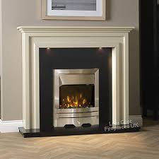 Electric Cream Silver Fire Surround