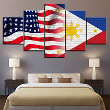 American Philippine Flag Canvas Prints
