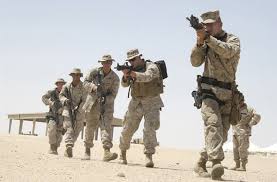 marines in combat uniforms