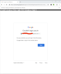 unable to login to gmail account using