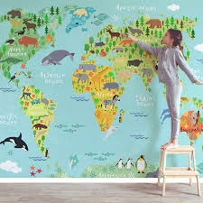 World Map Wallpaper In Many Styles