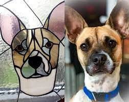 Your Pet In Stained Glass Custom Dog